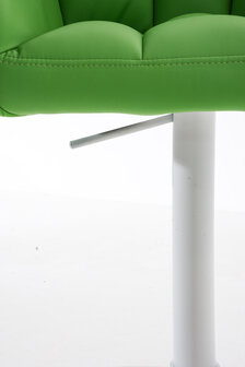 2-delige set barkrukken Domasa kunstleer wit, Groen