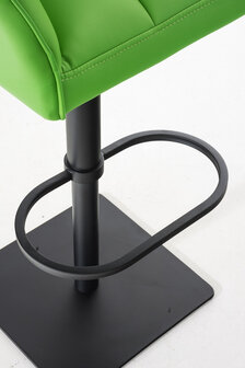 2-delige set barkrukken Domasa kunstleer zwart, Groen