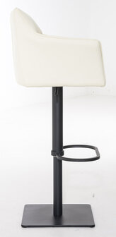 2-delige set barkruk Domasa kunstleer zwart, Creme