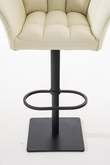 2-delige set barkruk Domasa kunstleer zwart, Creme