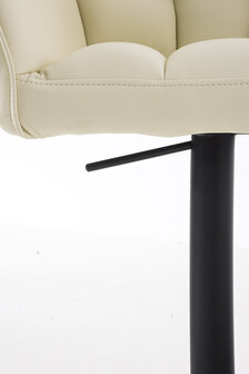 2-delige set barkruk Domasa kunstleer zwart, Creme