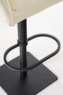 2-delige set barkruk Domasa kunstleer zwart, Creme