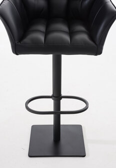 2-delige set barkruk Domasa kunstleer zwart, Zwart