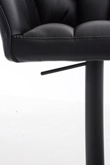2-delige set barkruk Domasa kunstleer zwart, Zwart