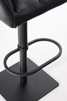2-delige set barkruk Domasa kunstleer zwart, Zwart