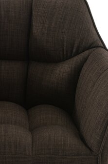 2-delige set barkruk Domasa stof zwart, Bruin