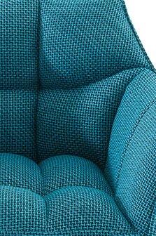 2-delige set barkruk Domasa stof zwart, 