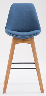 2-delige set barkrukken Mitz stof natuur, Blauw