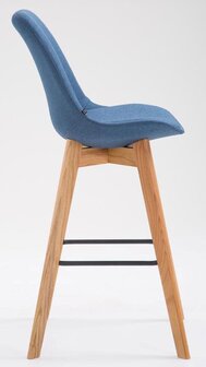 2-delige set barkrukken Mitz stof natuur, Blauw