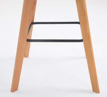2-delige set barkrukken Mitz kunststof natuur, Wit