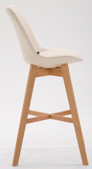 Set van 2 barkrukken Cennas kunstleer naturel, Creme