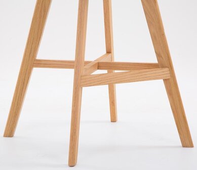 Set van 2 barkrukken Cennas kunstleer naturel, Creme