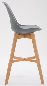 Set van 2 barkrukken Cennas kunststof naturel, Grijs