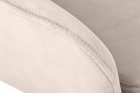 Barkruk Grint Fluweel, Creme