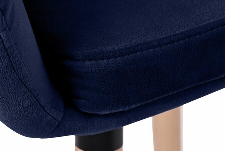 2-delige set barkruk Grint fluweel, Blauw