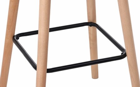 2-delige set barkruk Grint fluweel, Grijs