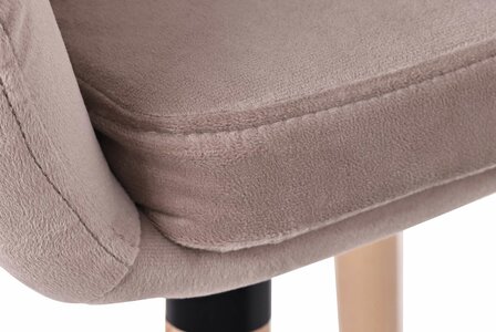 2-delige set barkruk Grint fluweel, Grijs