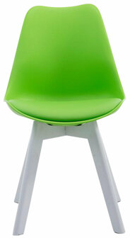 4-delige set bezoekersstoelen Birnii V2 Wit Kunstleer, Groen