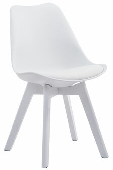 4-delige set bezoekersstoelen Birnii V2 Wit Kunstleer, Wit