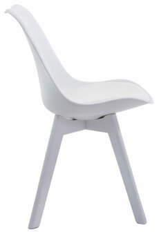 4-delige set bezoekersstoelen Birnii V2 Wit Kunstleer, Wit