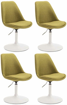 4-delige set stoelen Miverack W Stof, Groen