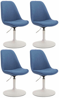 4-delige set stoelen Miverack W Stof, Blauw