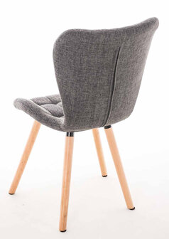 4-delige set stoelen Alde stof natuur, Grijs
