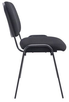 4-delige set stoelen XL Kin Stof, Zwart