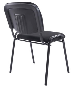 4-delige set stoelen XL Kin Stof, Zwart