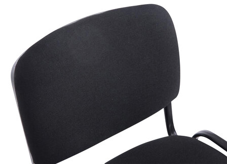 4-delige set stoelen XL Kin Stof, Zwart