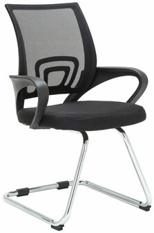 Set van 2 bezoekersstoelen Aeruke, Zwart