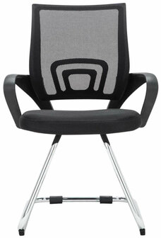 Set van 2 bezoekersstoelen Aeruke, Zwart