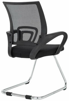 Set van 2 bezoekersstoelen Aeruke, Zwart