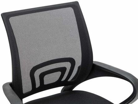 Set van 2 bezoekersstoelen Aeruke, Zwart
