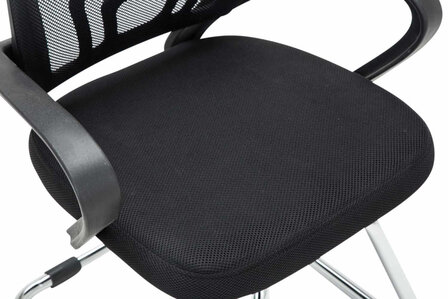 Set van 2 bezoekersstoelen Aeruke, Zwart