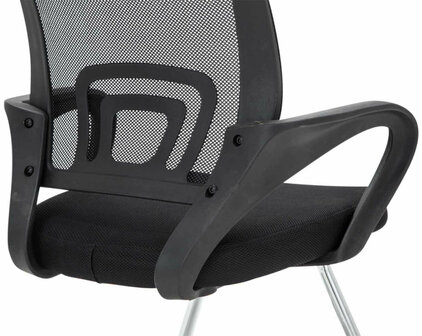 Set van 2 bezoekersstoelen Aeruke, Zwart