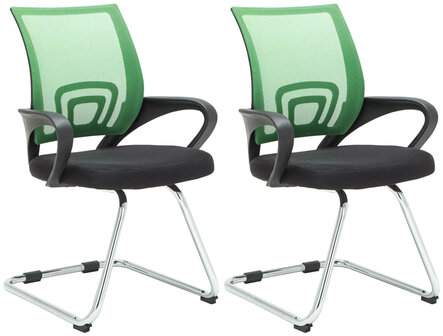 Set van 2 bezoekersstoelen Aeruke, Groen