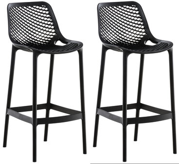 2-delige set barkruk Iar, Zwart