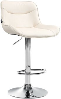Barkruk Venoro Kunstleer chroom, Creme