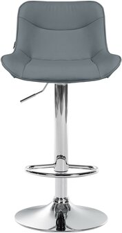 Barkruk Venoro Kunstleer chroom, Grijs