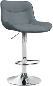 Barkruk Venoro Kunstleer chroom, Grijs