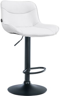 Barkruk Venoro kunstleer zwart, Wit