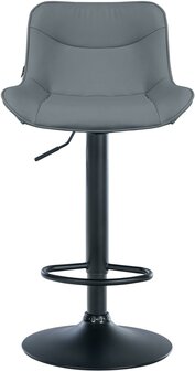Barkruk Venoro kunstleer zwart, Grijs