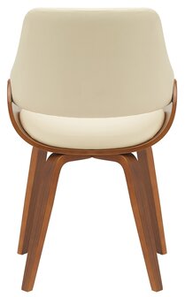 Eetkamerstoel Vengala Kunstleer, Creme