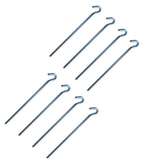 8-delige set grondhaken 30 cm, verzinkt staal, 