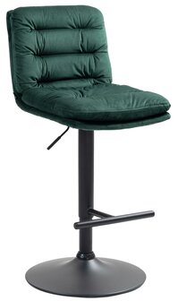 Barkruk Dimir Fluweel zwart, Groen