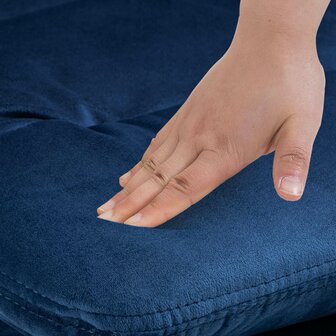 Barkruk Dimir Fluweel chroom, Blauw