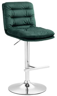 Barkruk Dimir Fluweel chroom, Groen