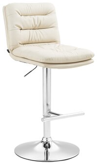 Barstoel Dimir Kunstleer chroom, Creme