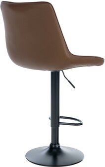 2-delige set barkruk Tino kunstleer zwart, Bruin